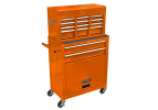 High Capacity Rolling Tool Chest with Wheels and Drawers, 8-Drawer Tool Storage Cabinet--ORANGE