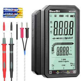 Digital Multimeter 4.7In LCD DC/AC Current Voltage Measurement Capacitance Resistance Measuring Meter NCV Tester