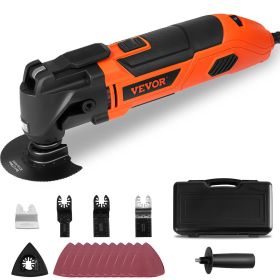 VEVOR Multitool Oscillating Tool Corded 2.5 Amp, Oscillating Saw Tool with LED Light, 6 Variable Speeds, 3.1Â° Oscillating Angle, 11000-22000 OPM