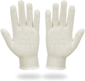 360 Pack Natural Color Working Gloves XS size. Cotton Polyester Gloves. Reusable Washable Knit Gloves, Medium Weight Gloves