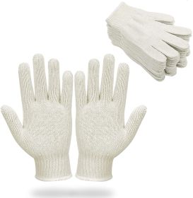 360 Pack Natural Color Working Gloves S size. Cotton Polyester Gloves. Reusable Washable Knit Gloves, Medium Weight Gloves