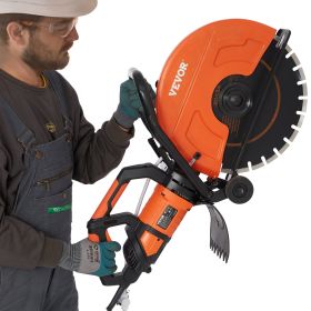 VEVOR Electric Concrete Saw, 16 in, 3200 W 15 A Motor Circular Saw Cutter with Max. 6 in Adjustable Cutting Depth