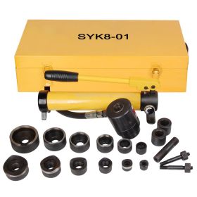 10ton Hydraulic Metal Punch Kit Yellow