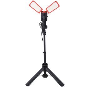 10000 Lumen 100 Watt Dual-Head LED Work Light with Telescoping Tripod