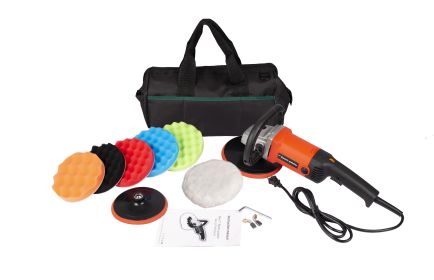 Buffer polisher Rotary Polisher Sander Car Polishing Machine 10 Amp Electric in Pad with Accessory Kit 6 Variable Speeds to Buff, Polish