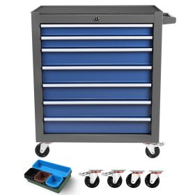 Rolling Tool Chest with 7-Drawer Tool Box with Wheels Multifunctional Tool Cart Mechanic Tool Storage Cabinet for Garage, Warehouse, Workshop