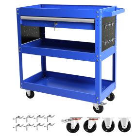 Rolling Tool Cart, Premium 1-Drawer Utility Cart, Heavy Duty Industrial Storage Organizer Mechanic Service Cart with Wheels and Locking System