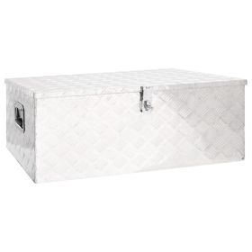 Storage Box Silver 39.4"x21.7"x14.6" Aluminum