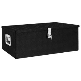 Storage Box Black 35.4"x18.5"x13.2" Aluminum