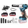 3-In-1 Cordless Electric Impact Wrench Drill Screwdriver with Brushless Motor Max 3450RPM Variable Speed