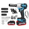 3-In-1 Cordless Electric Impact Wrench Drill Screwdriver with Brushless Motor Max 3450RPM Variable Speed