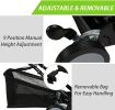 16-Inch Manual Reel Mower Adjustable 5-Blade Push Lawn Mower w/ Catcher (Four Wheeled)