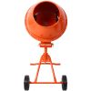 370W Portable Electric Concrete Mixer Cement Mixing Barrow Machine Mixing Mortar Handle with Wheel (4.6 cu/ft.)