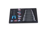 4 Drawers Tool Cabinet with Tool Sets-BLACK