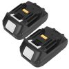 2Packs 18V Li ion Power Tool Battery Replacement Fit for Makita 194205-3 194309-1 BL1830 BL1815 LXT400