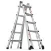 Aluminum Multi-Position Ladder with Wheels, 300 lbs Weight Rating, 22 FT