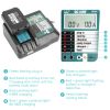 Rapid Charger Replacement Fit for Makita 14.4-18V Battery BL1860 BL1830 BL1850 with LCD Display USB Port