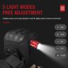 Mini Pocket LED Flashlight Clip On Rechargeable Torch Light Lamp Camping Hiking