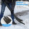 Aluminum Snow Shovel Portable Lightweight Camping Garden Beach Shovel with 3 Section Collapsible Adjustable Length Anti-Skid Handle