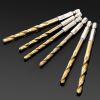 13 Pcs Hex Shank Drill Bit Set Titanium Coated Twist Drill Set High Speed Steel