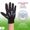 12 Pairs of Brown Jersey Gloves 10' Size Cotton Polyester Knit Gloves for Cooking Grill Barbecue Garden Painter Mechanic Work Industrial Warehouse