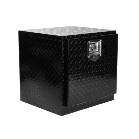 18 Inch Heavy Duty Aluminum Diamond Plate Tool Underbody Box, Waterproof Square Truck Storage Organizer Chest for Pick Up Truck Bed (Color: as Pic)