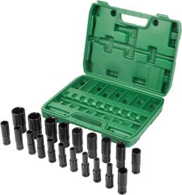 121pcs 1/2" 1/4" 3/8" Socket and Drive Tool Set Mechanics Tools Kit Ratchet Wrench Sockets Set Metric Drive Socket Set (size: 20pcs - Black)