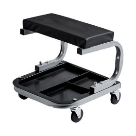 Creeper Seat Rolling Chair Auto Mechanics Shop Garage Work Stool (Color: Grey & Black, Type: Tools Stool)