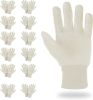 Natural Color Jersey Gloves for Men Bulk; Pack Of 24 Cotton Jersey Work Gloves; Mens Cotton Work Gloves of Natural Color