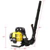 52cc gasoline backpack  leaf blower 2 cycle engine gas powered with nozzle extension fow lawn care